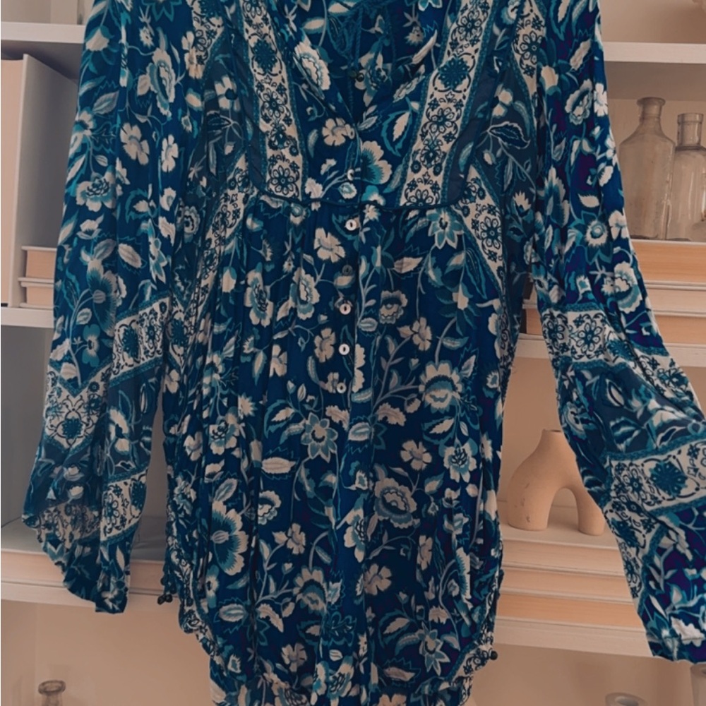 Spell & The Gypsy Collective Lolita Romper in Bluebelle